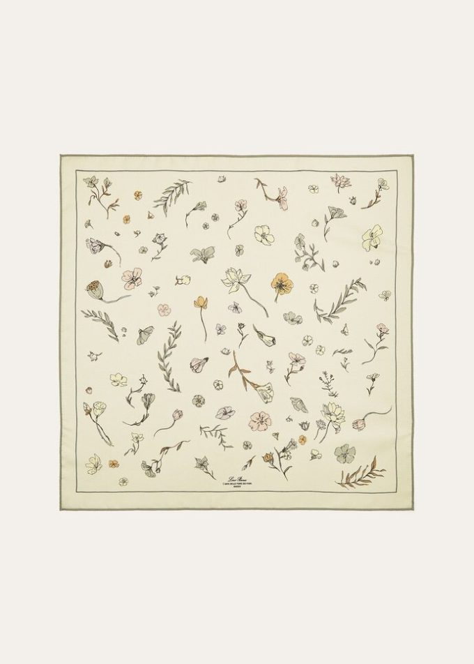 L’Arte Delle Fibre Dei Fiori Foulard 60×60 L’Arte Delle Fibre Dei Fiori Foulard 60×60