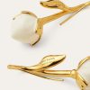 Linen Flower Bud Earrings Linen Flower Bud Earrings