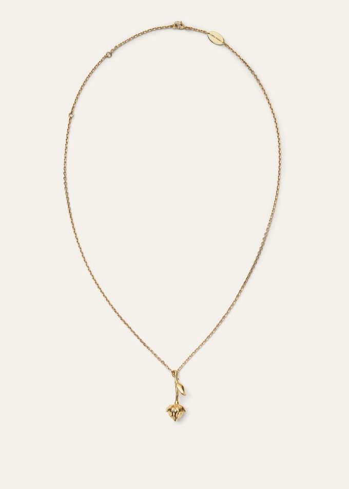 Linen Flower Bud Necklace Linen Flower Bud Necklace