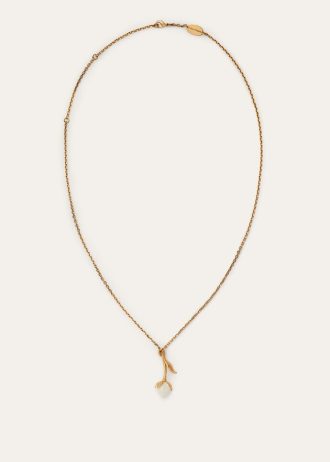 Linen Flower Bud Necklace Linen Flower Bud Necklace