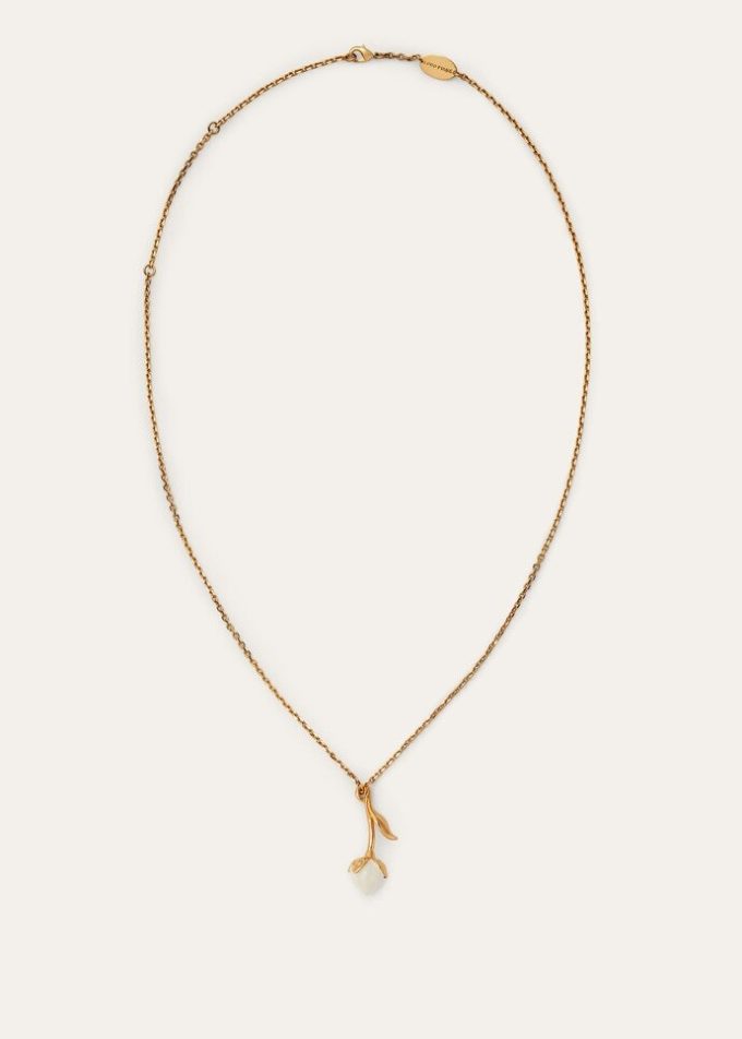 Linen Flower Bud Necklace Linen Flower Bud Necklace