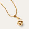 Linen Flower Bud Necklace Linen Flower Bud Necklace