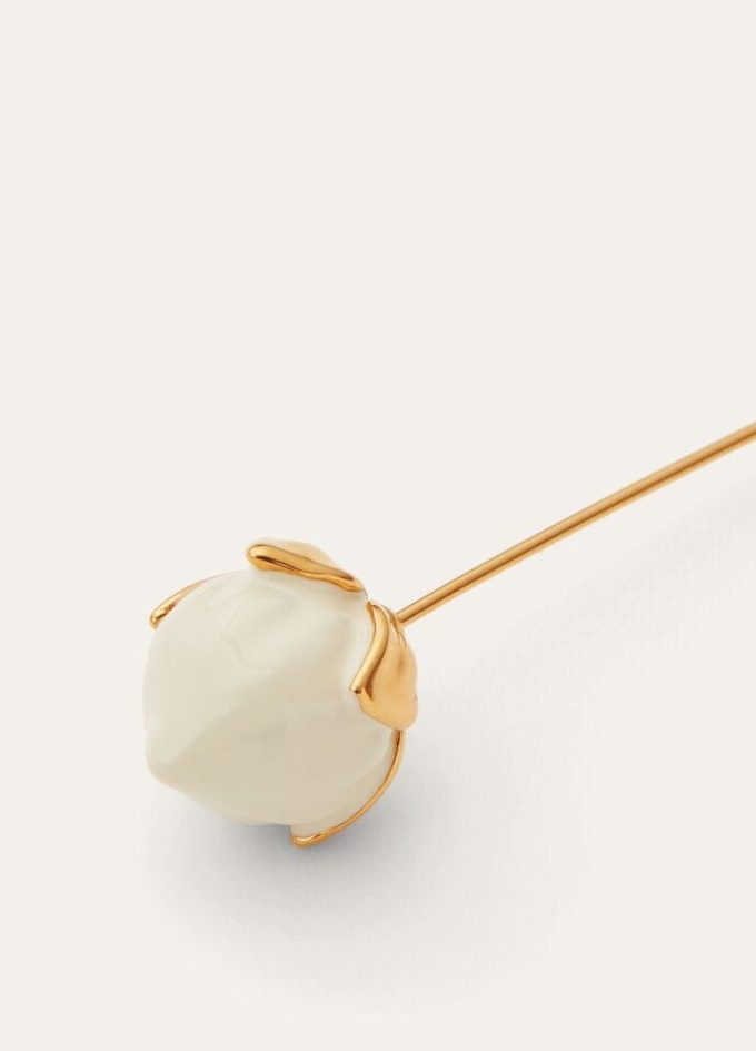 Linen Flower Bud Pin Linen Flower Bud Pin